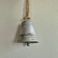 Kerstklok zink 10cm