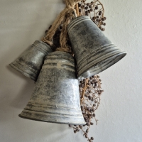 Kerstklok zink 10cm