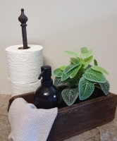 Landelijke keukenrolhouder gietijzer