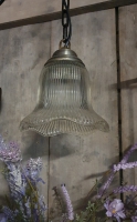 Brocante hanglamp glas