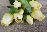 Kunst tulpen zacht geel
