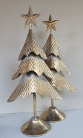Kerstboom metaal goud