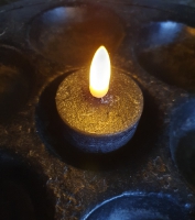 Led waxinelicht zwart