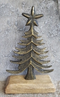 Deco kerstboompje metaal op voet