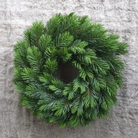 Kunst kerstkrans groen