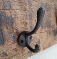 Kapstokhaak dubbel zwart