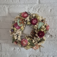 Krans droogbloemen