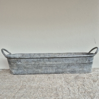 Zinken plantenbak langwerpig