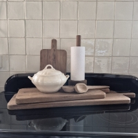 Decoratie houten lepels set van 2