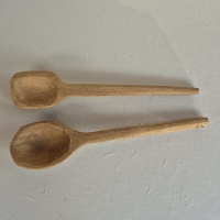 Decoratie houten lepels set van 2