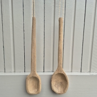 Decoratie houten lepels set van 2