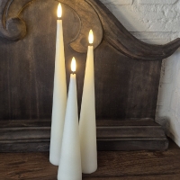 Led kaars set creme
