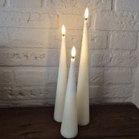 Led kaars set creme