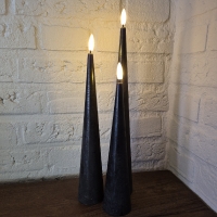 Led kaars set zwart