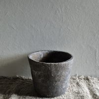 Aardewerk pot grijs