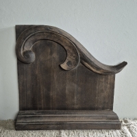 Oud houten ornament 2-delig