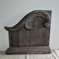 Oud houten ornament 2-delig