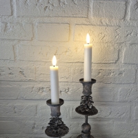 Led dinerkaars creme set van 2