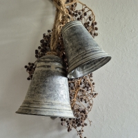 Kerstklok zink 13.5cm
