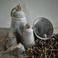 Kerstklok zink 13.5cm
