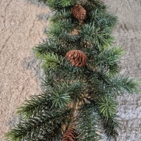 Kerstdecoratie kunst nobilis guirlande met proppen