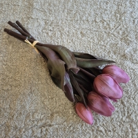 Real touch tulp donker blad