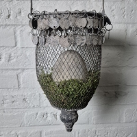 Hang ornament decoratief korf aged metal