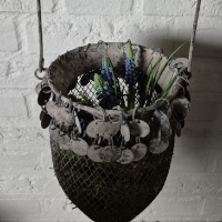 Hang ornament decoratief korf aged metal