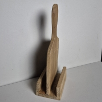 Oud houten plankenset in houder