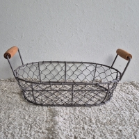 Mand kippengaas houten handvatten