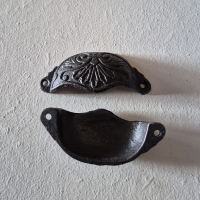 Gietijzeren handgreep zwart