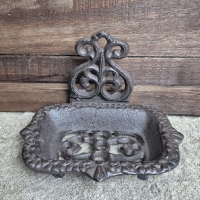 Gietijzeren zeepbakje bruin