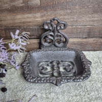 Gietijzeren zeepbakje bruin