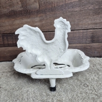 Gietijzeren zeepbakje wit