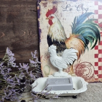 Gietijzeren zeepbakje wit