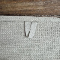 Wafeldoek creme taupe