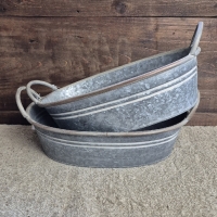 Plantenbak zink langwerpig