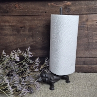 Landelijke gietijzeren keukenrolhouder