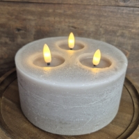 Led kaars met drie lonten