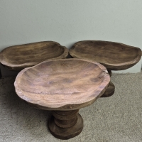 Oude houten plateau