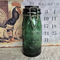 Oude groene weckpot  la lorraine