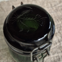 Oude groene weckpot  la lorraine