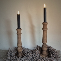 Kandelaar kaarsenhouder in mooie houtkleur