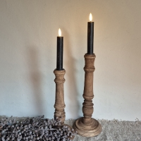Kaarsenhouder kandelaar in mooie houtkleur