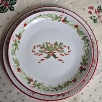 Kerstservies  6 delig rood