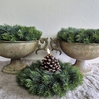 Zinken pot aged groen