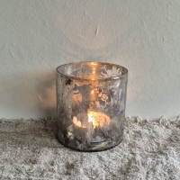 Windlicht glas armeluiszilver