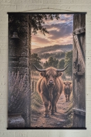 Tuinposter hooglander oude deur