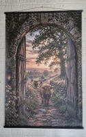 Tuinposter hooglanders oude poort