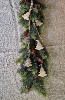 Guirlande met 6 kerstboompjes